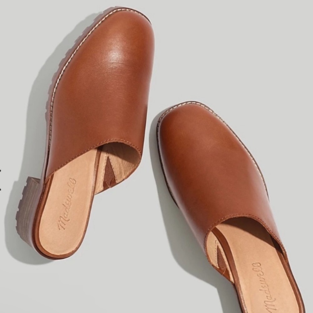 New! Madewell mindy lugsole mules brown NWOB